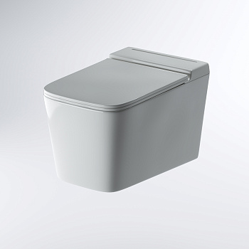 Унитаз подвесной Grossman impuls GR-5501 белый с сиденьем микролифт безободковый каскадный смыв